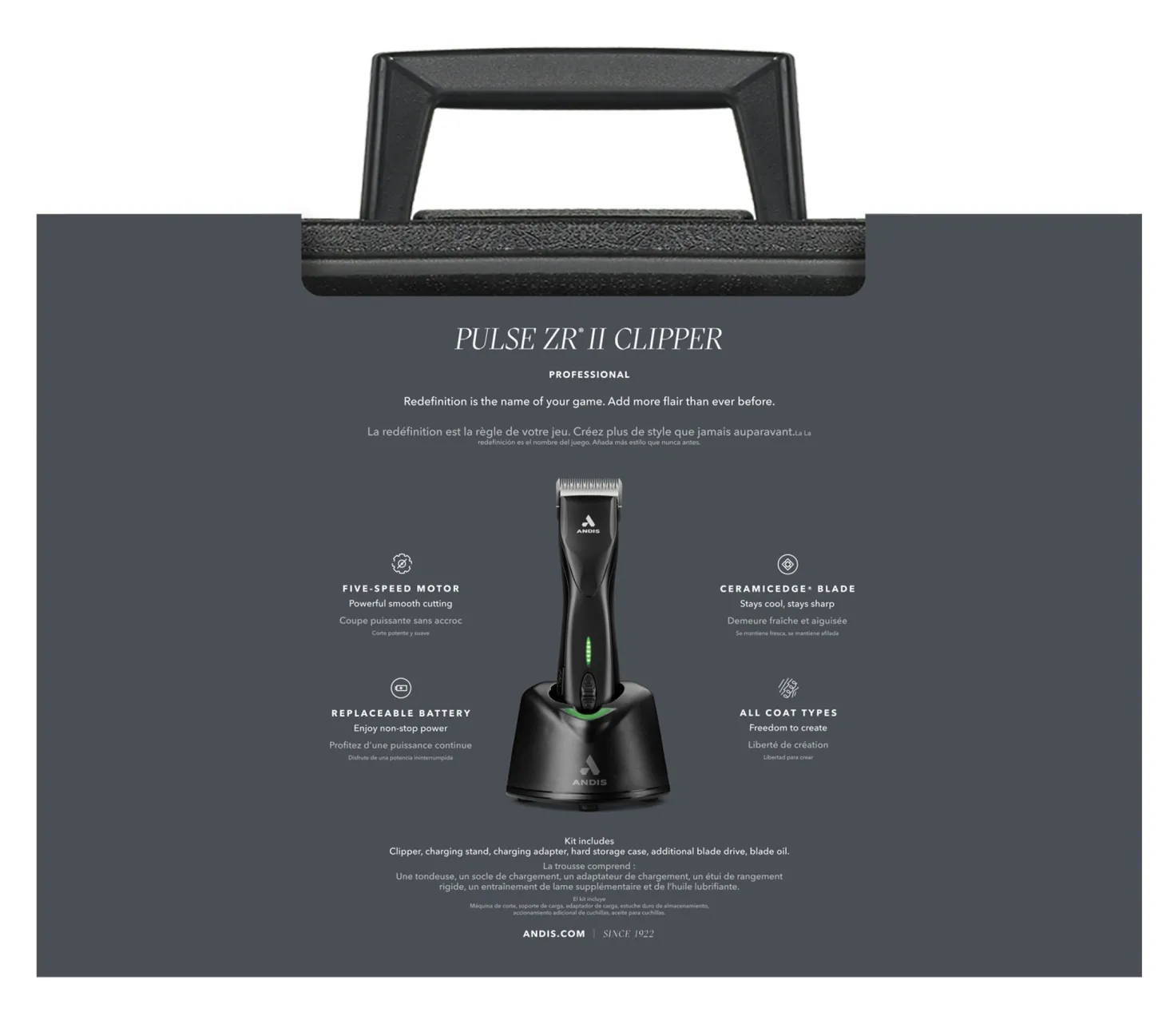 Andis® Pulse ZR® II Cordless Clipper with No. 10 Blade