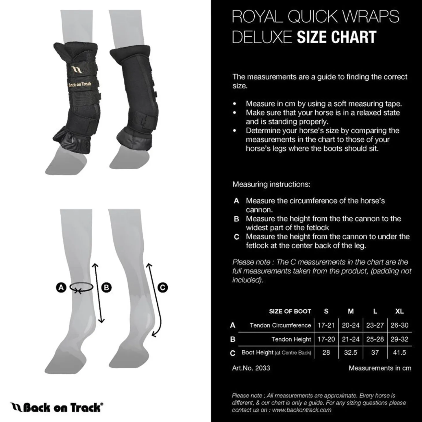Back on Track® Royal Quick Wraps Deluxe