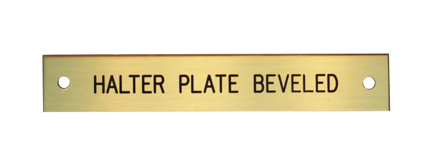 Beveled Edge Halter Nameplate - 1 or 2 lines