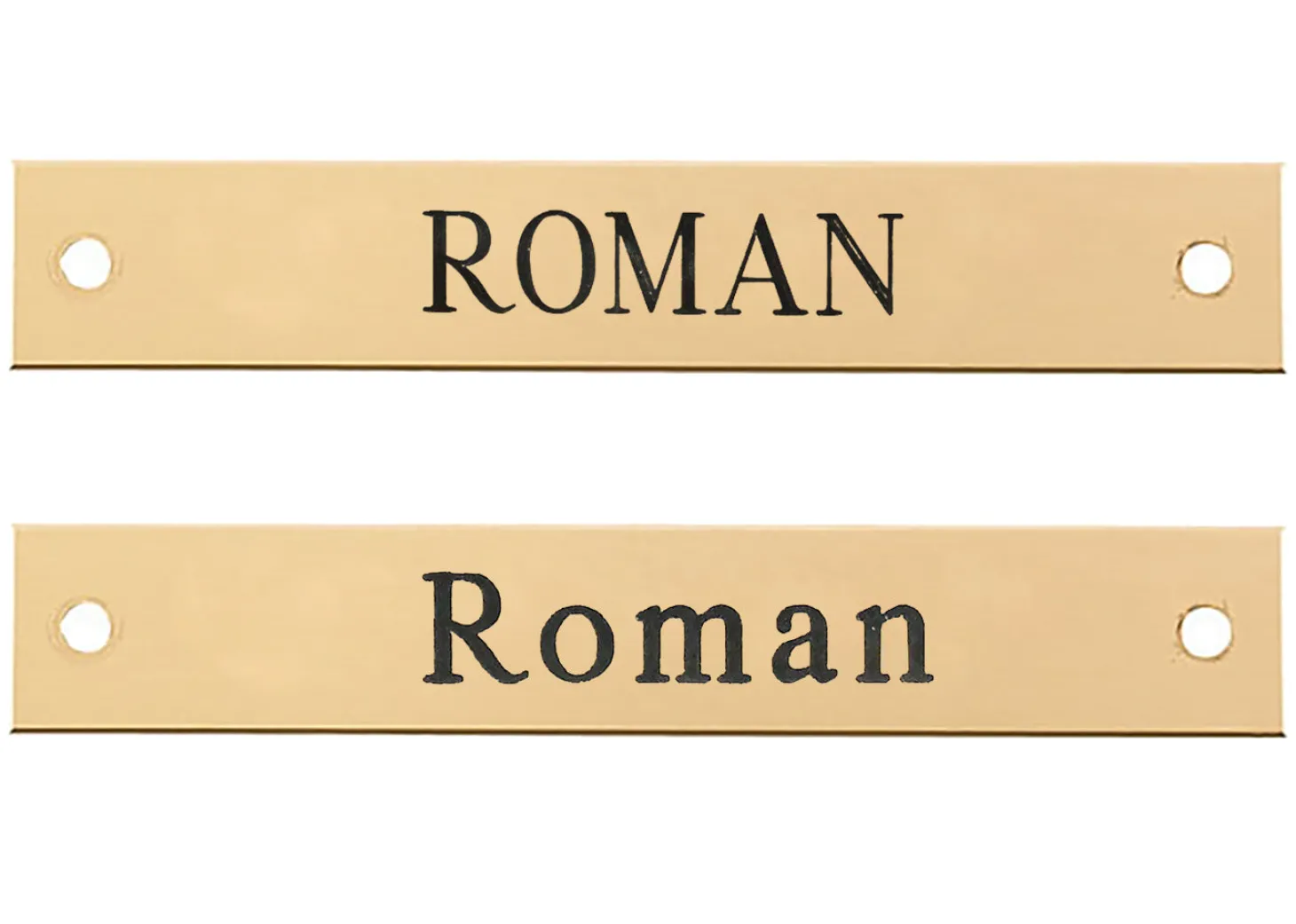 Beveled Edge Halter Nameplate - 3 lines