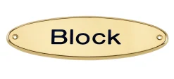 Brass Raised Oval Nameplate