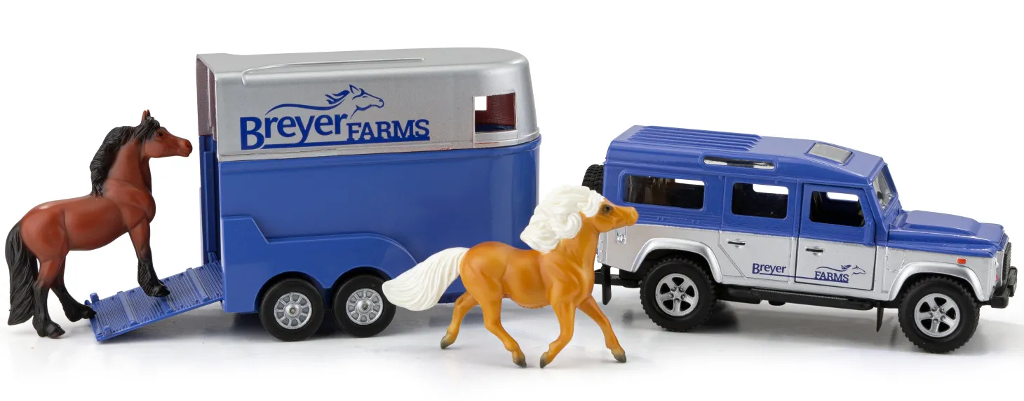 Breyer® Farms Land Rover® & Tag-a-Long Trailer Set