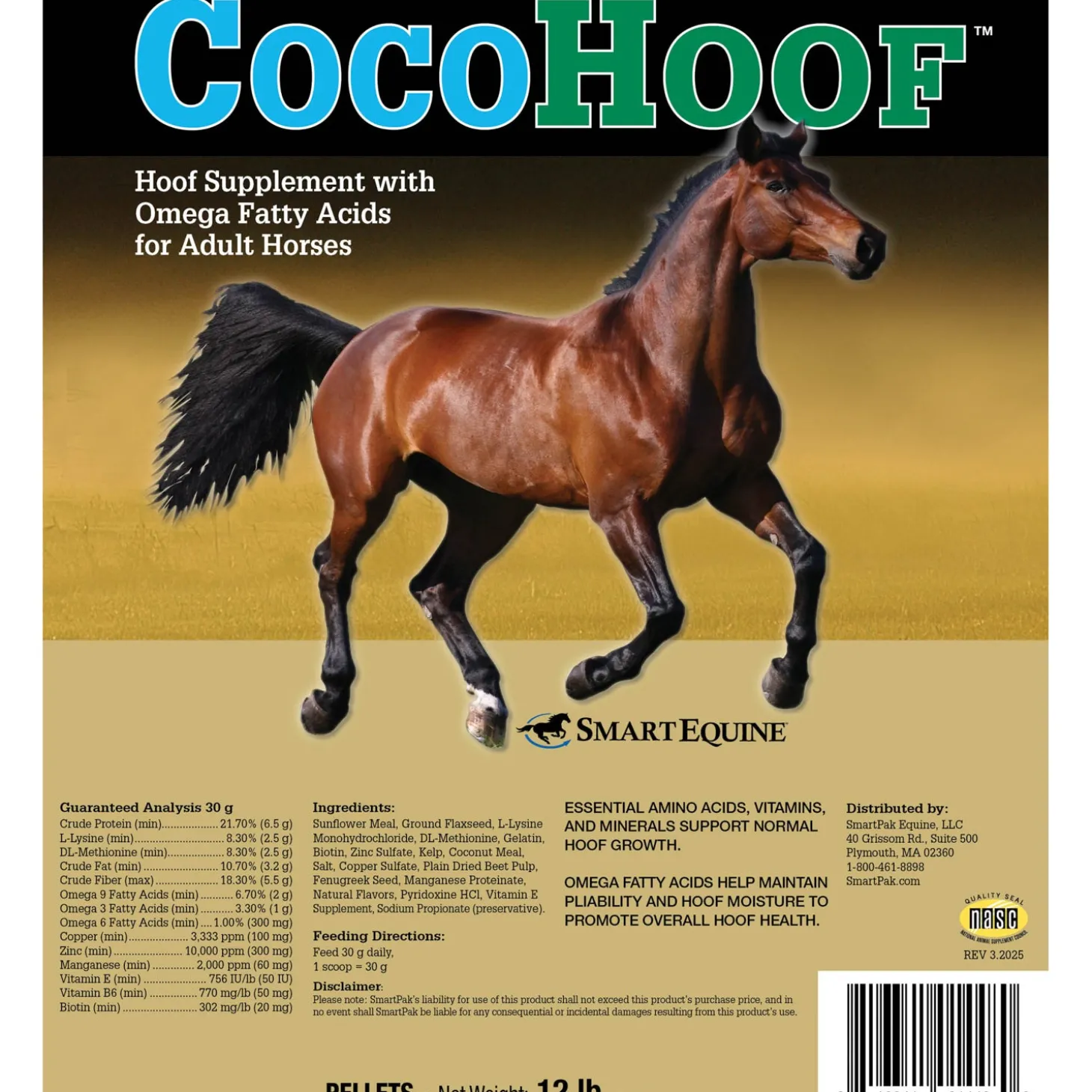 CocoHoof™ Pellets by SmartEquine™ - 12 lbs