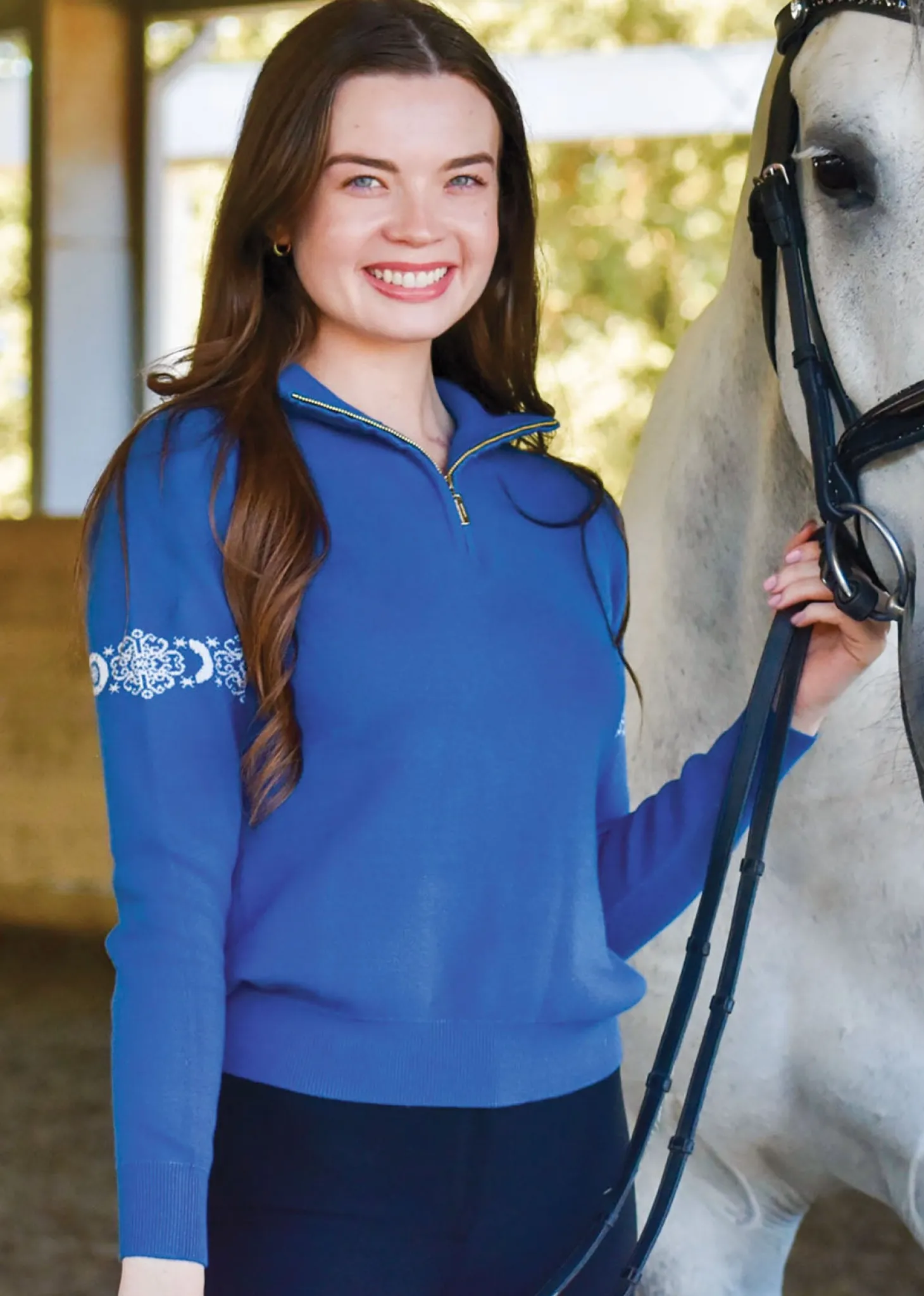 Dancing Equestrian Ladies’ "Snowflake" Sweater