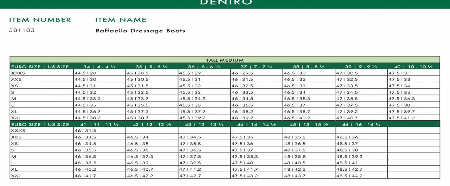 DeNiro® Raffaello Dressage Boots