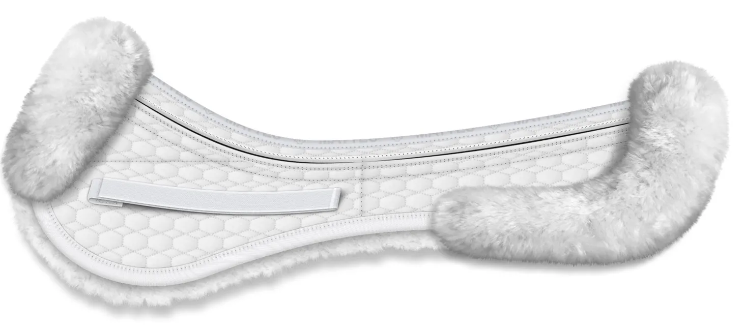 E.A. Mattes Platinum EWWA Sheepskin All-Purpose Correction Half Pad with Rear Trim