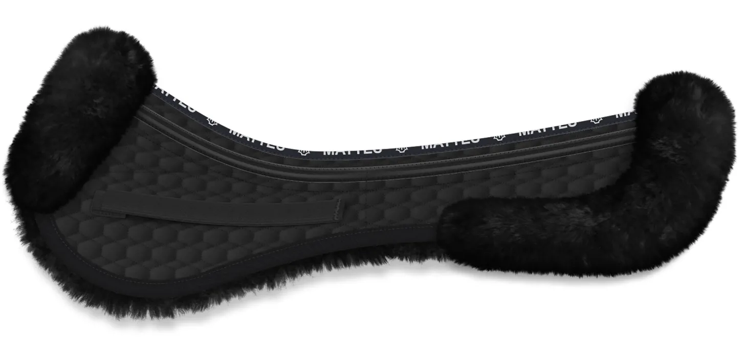E.A. Mattes Platinum EWWA Sheepskin All-Purpose Correction Half Pad with Rear Trim
