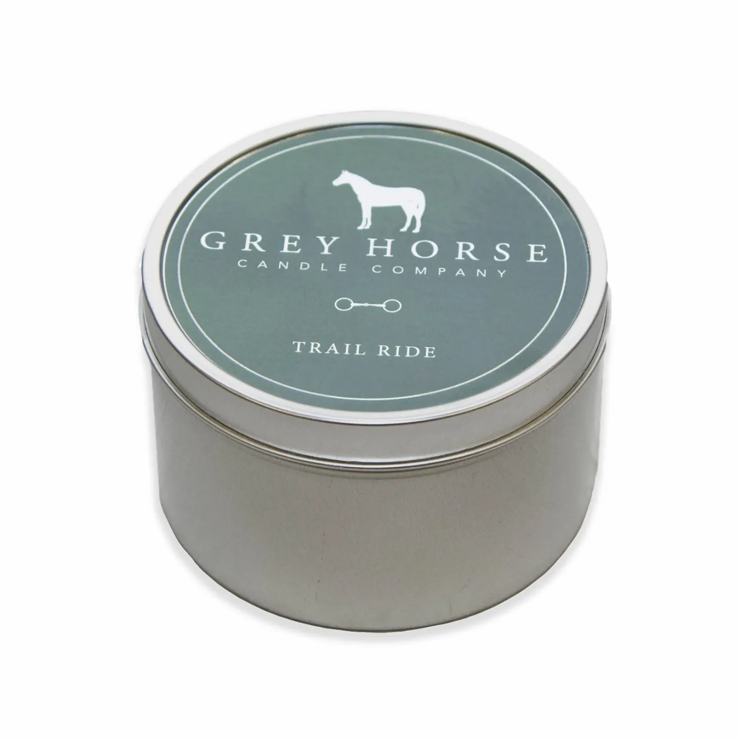 Grey Horse Candle Tin