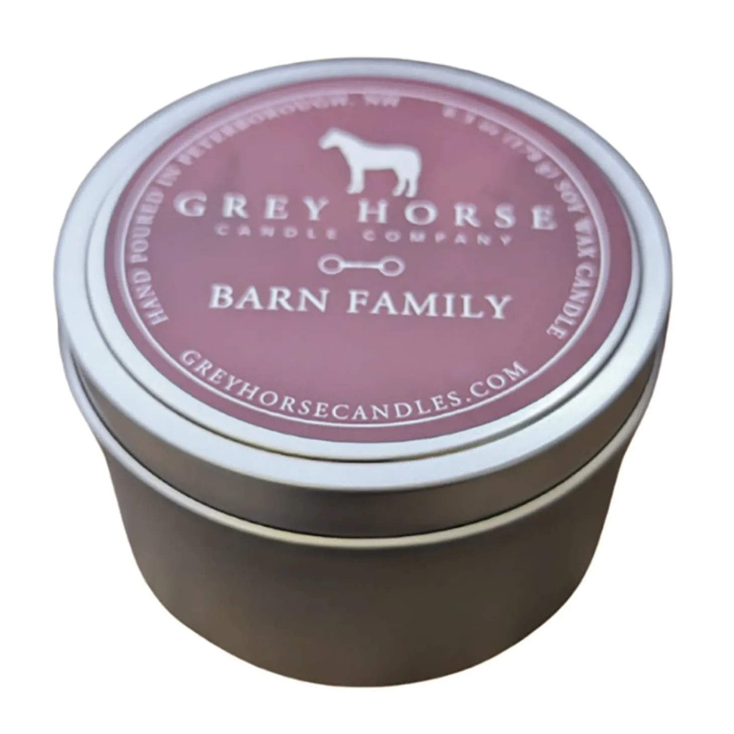 Grey Horse Candle Tin