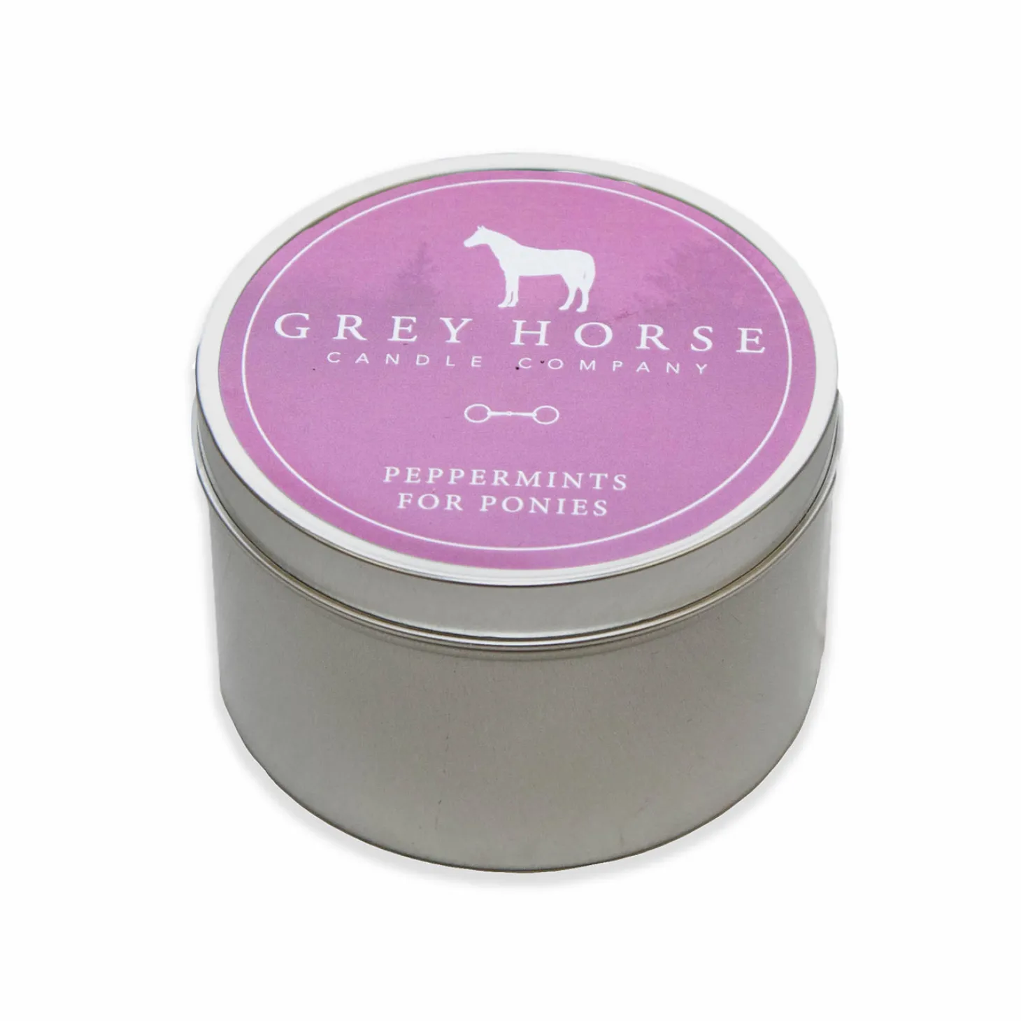 Grey Horse Candle Tin