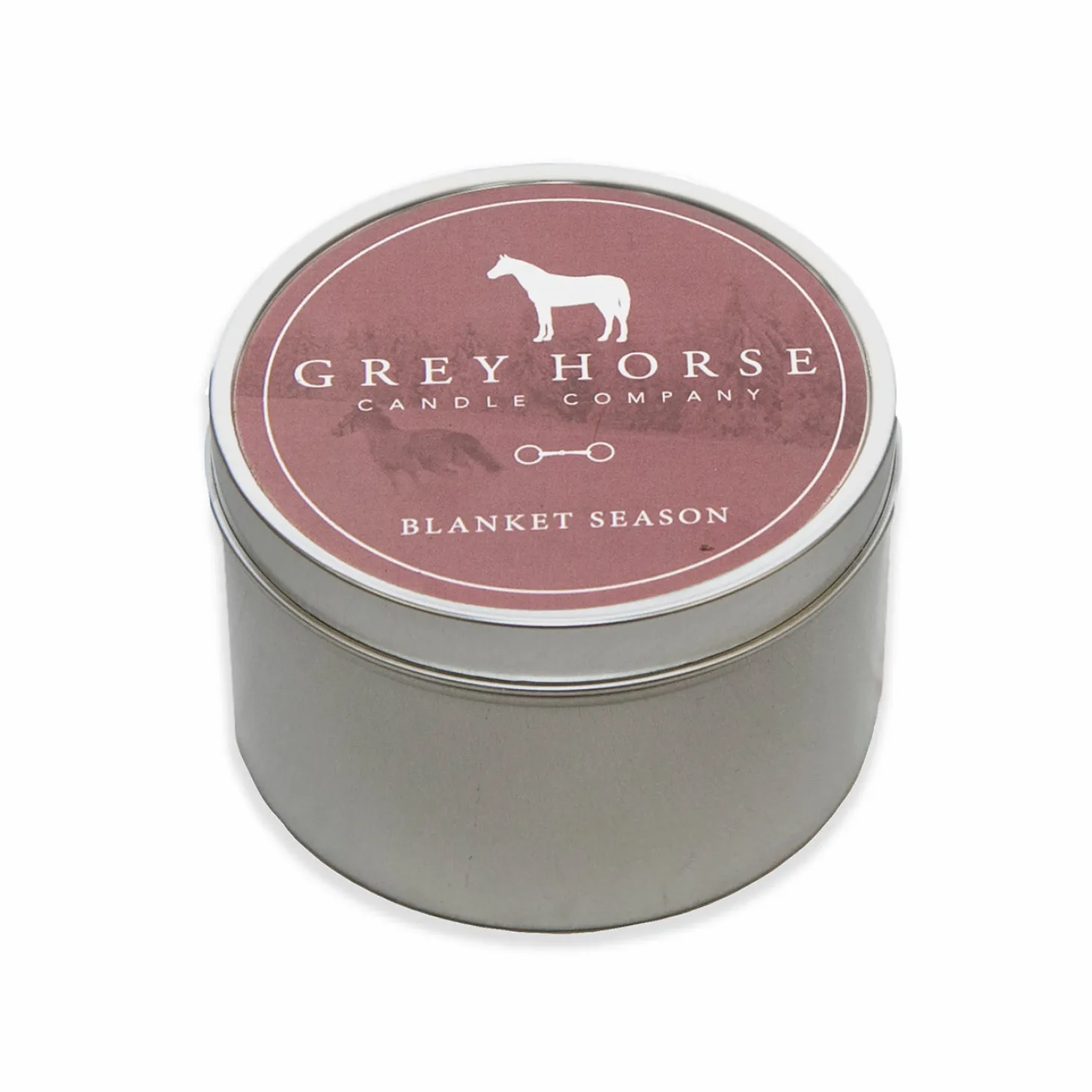 Grey Horse Candle Tin
