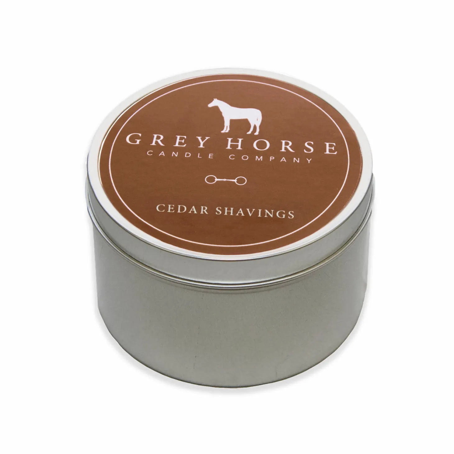 Grey Horse Candle Tin