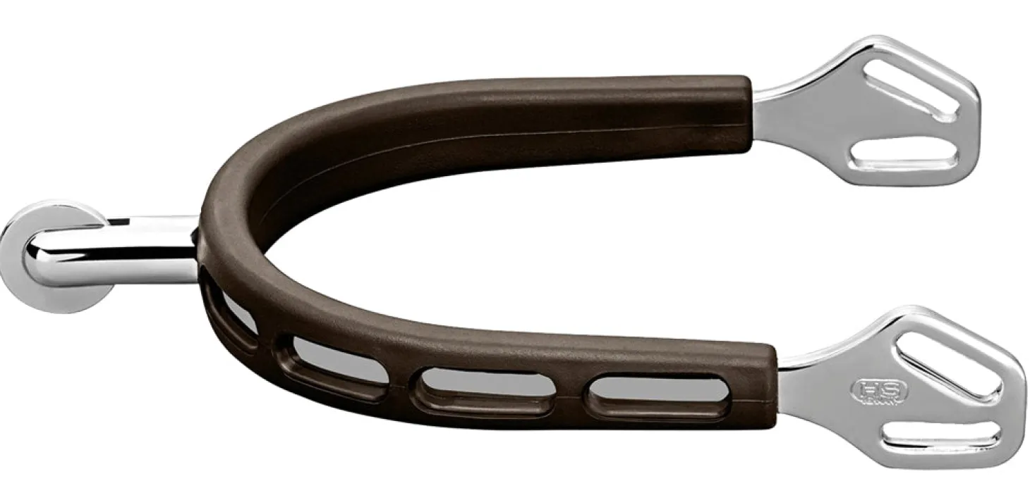 Herm Sprenger® Ultra Fit Brown Grip Small Round Rowel Spurs