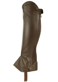 Horze Kids’ Synthetic Leather Half Chaps with Elastic