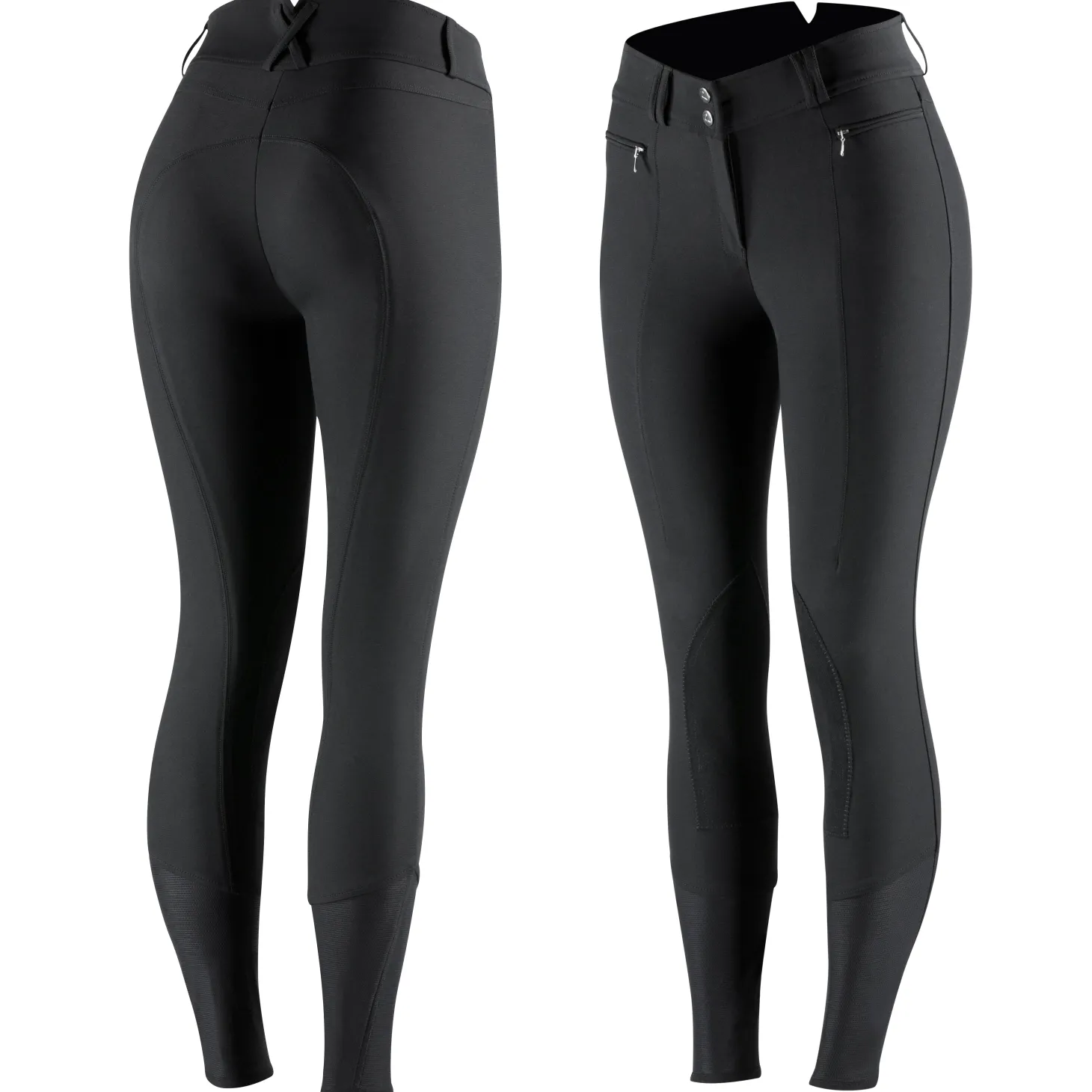 Horze Ladies’ Angelina Synthetic Leather Knee-Patch Breech
