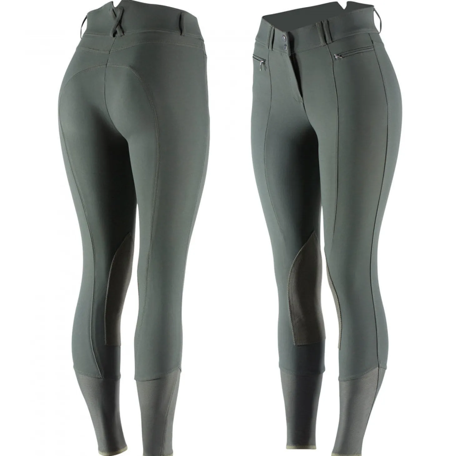 Horze Ladies’ Angelina Synthetic Leather Knee-Patch Breech