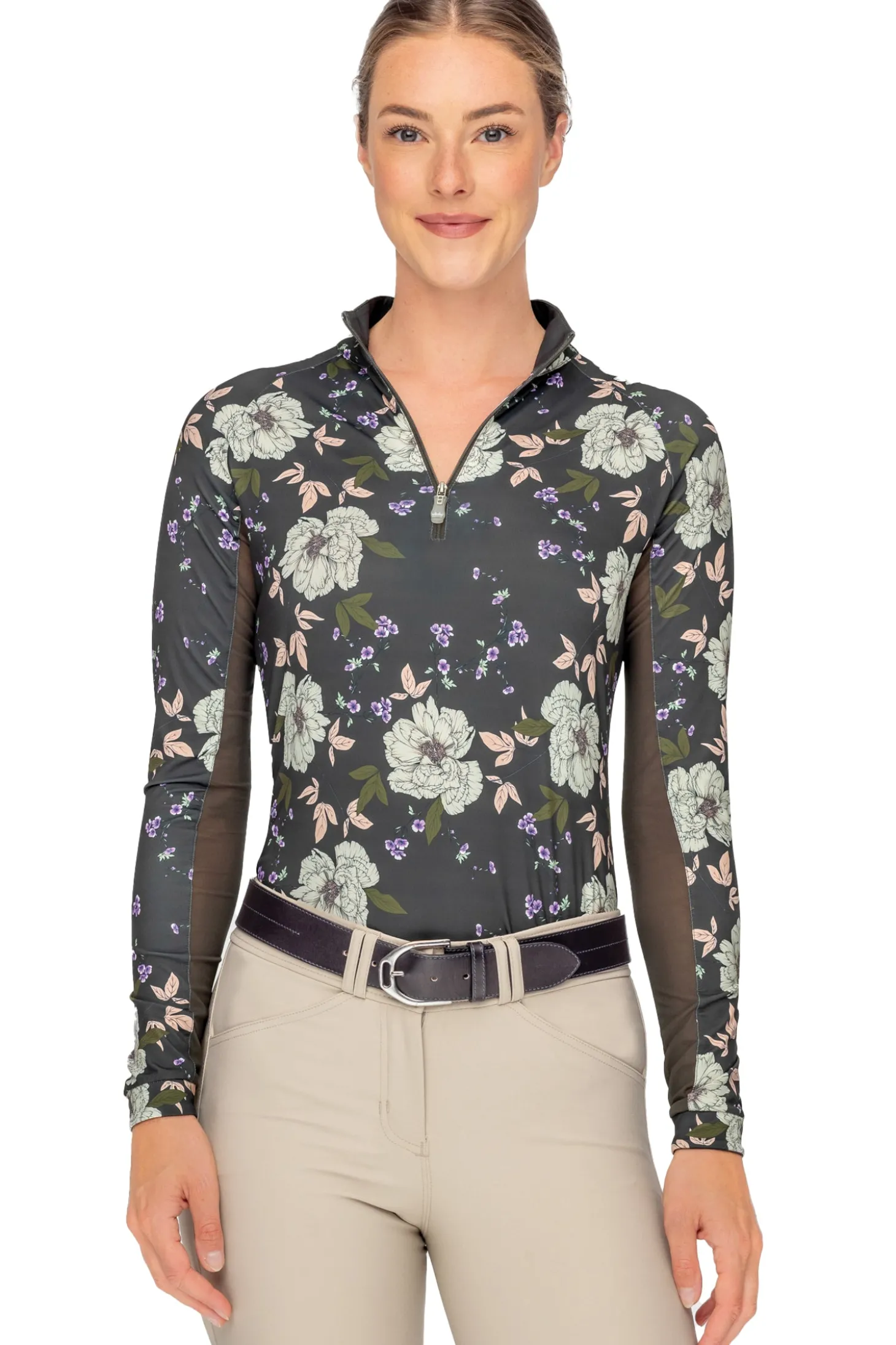 Kastel Denmark Ladies’ Gigi Quarter-Zip Long-Sleeve Shirt