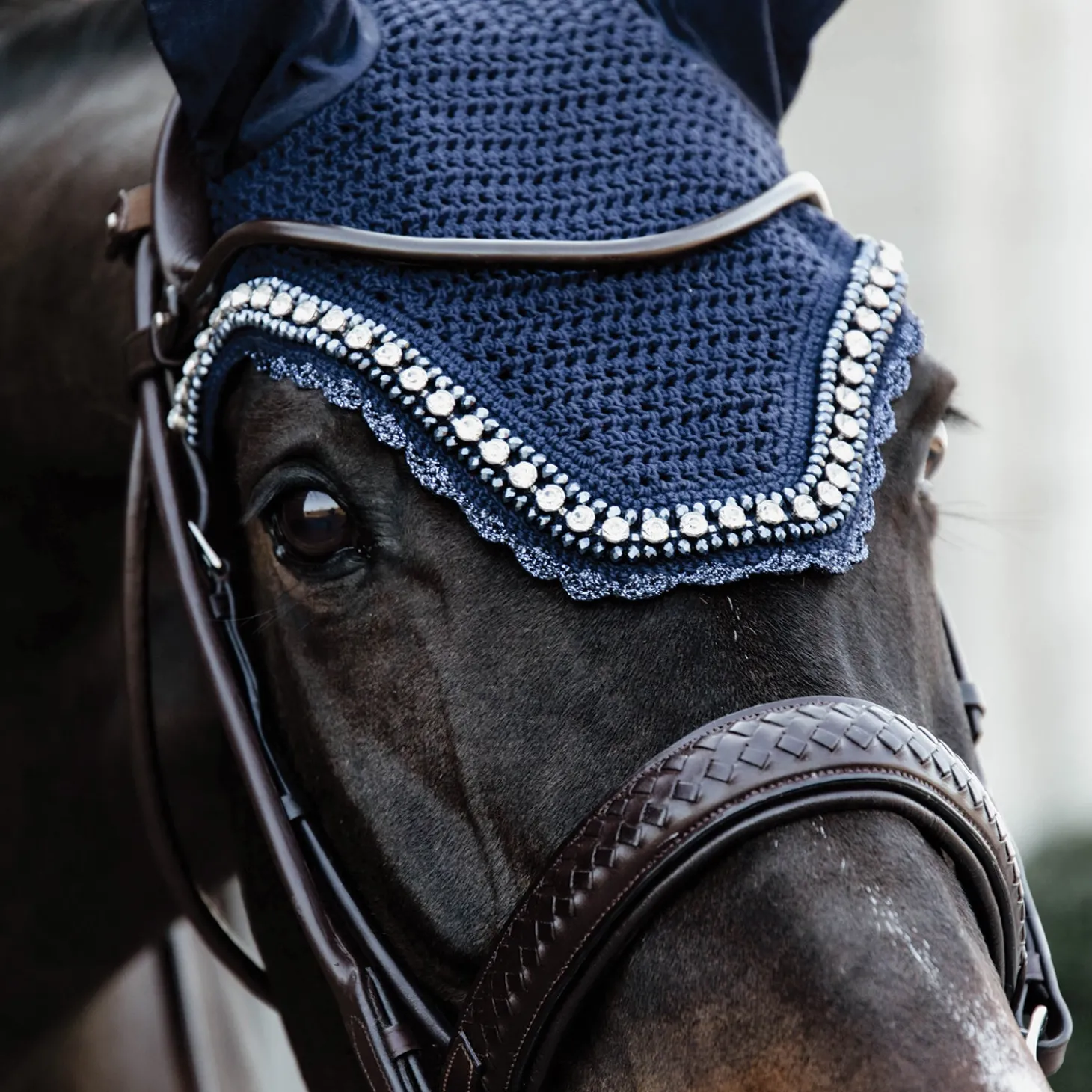 Kentucky Horsewear Wellington Big Stone & Pearl Fly Veil