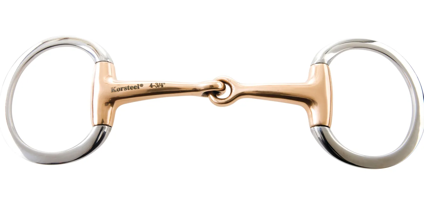 Korsteel® Copper Mouth Jointed Eggbutt Bit