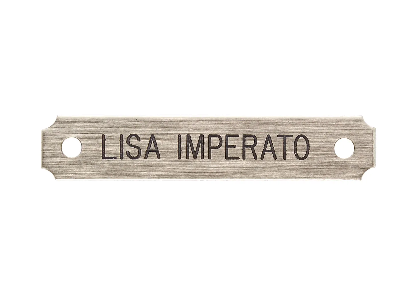 Notched Corner German Silver Bridle Nameplate