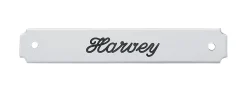 Notched Corner Halter Nameplate - 1 or 2 lines