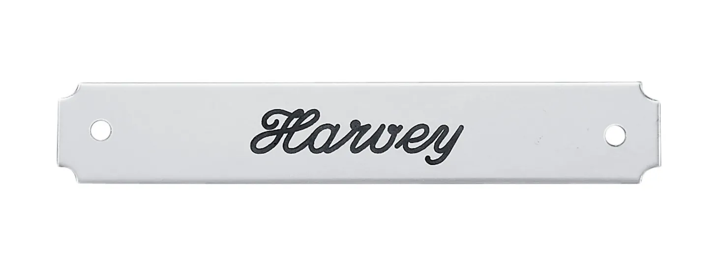 Notched Corner Halter Nameplate - 1 or 2 lines