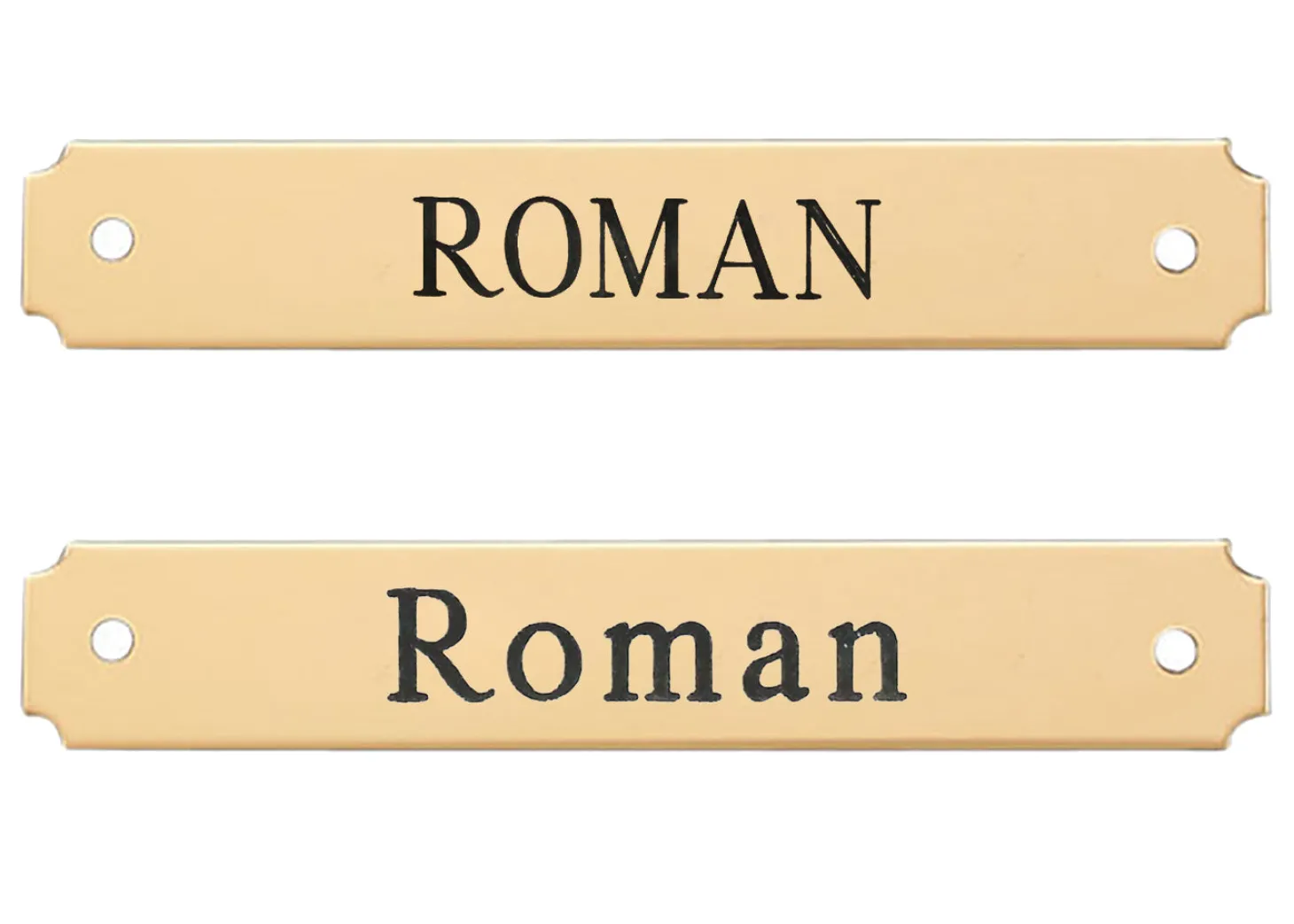 Notched Corner Halter Nameplate - 1 or 2 lines