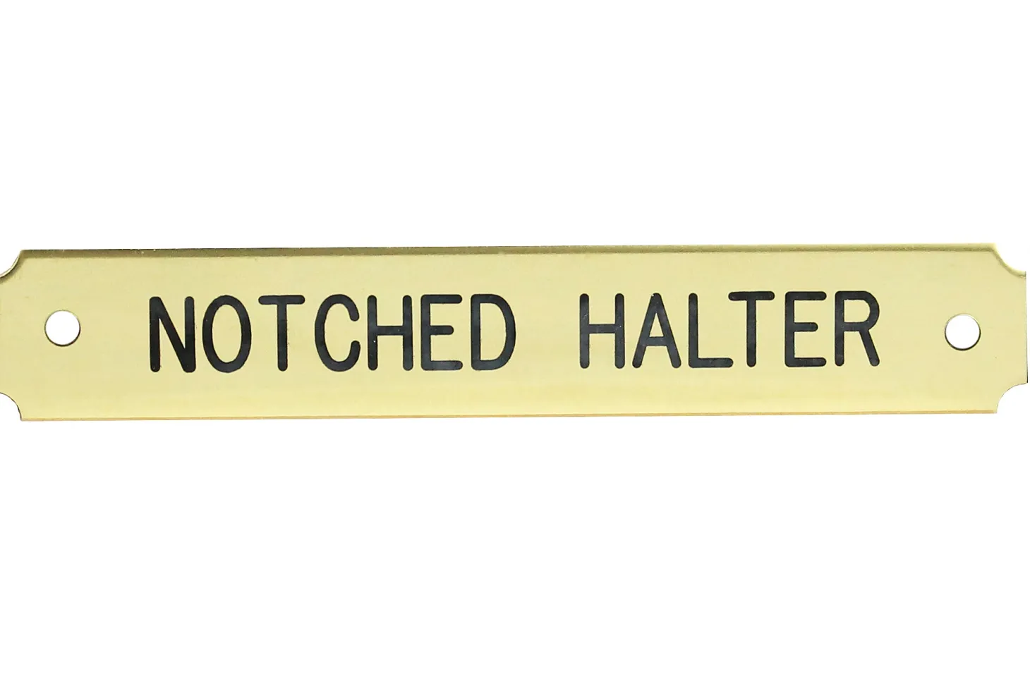 Notched Corner Halter Nameplate - 1 or 2 lines