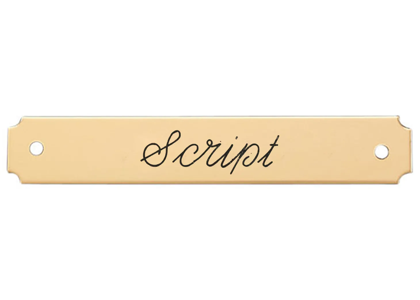 Notched Corner Halter Nameplate - 1 or 2 lines