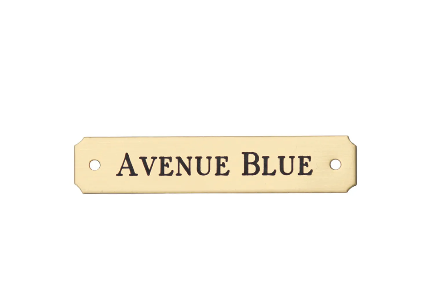 Notched Corner Saddle Nameplate