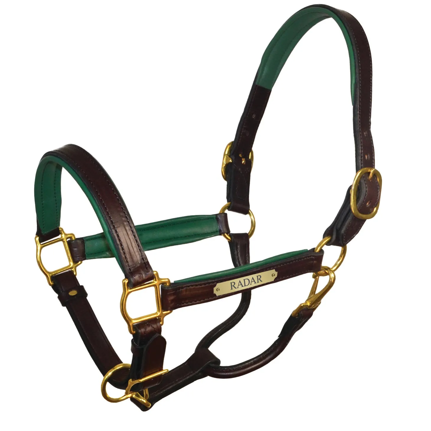 Perri’s® 1" Padded Leather Halter with Nameplate