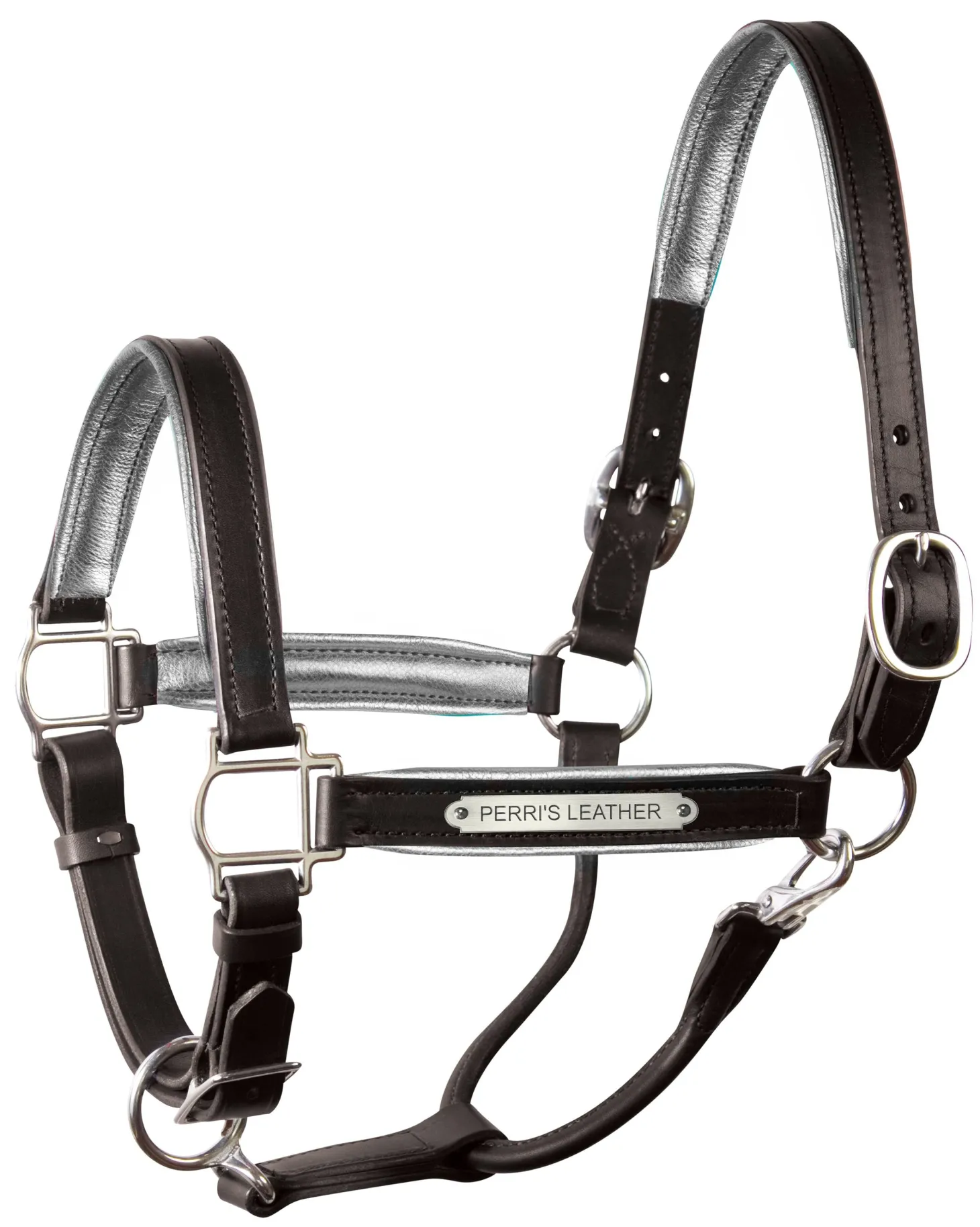 Perri’s® 1" Padded Leather Halter with Nameplate