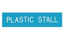 Plastic Stall Plate - 3 lines