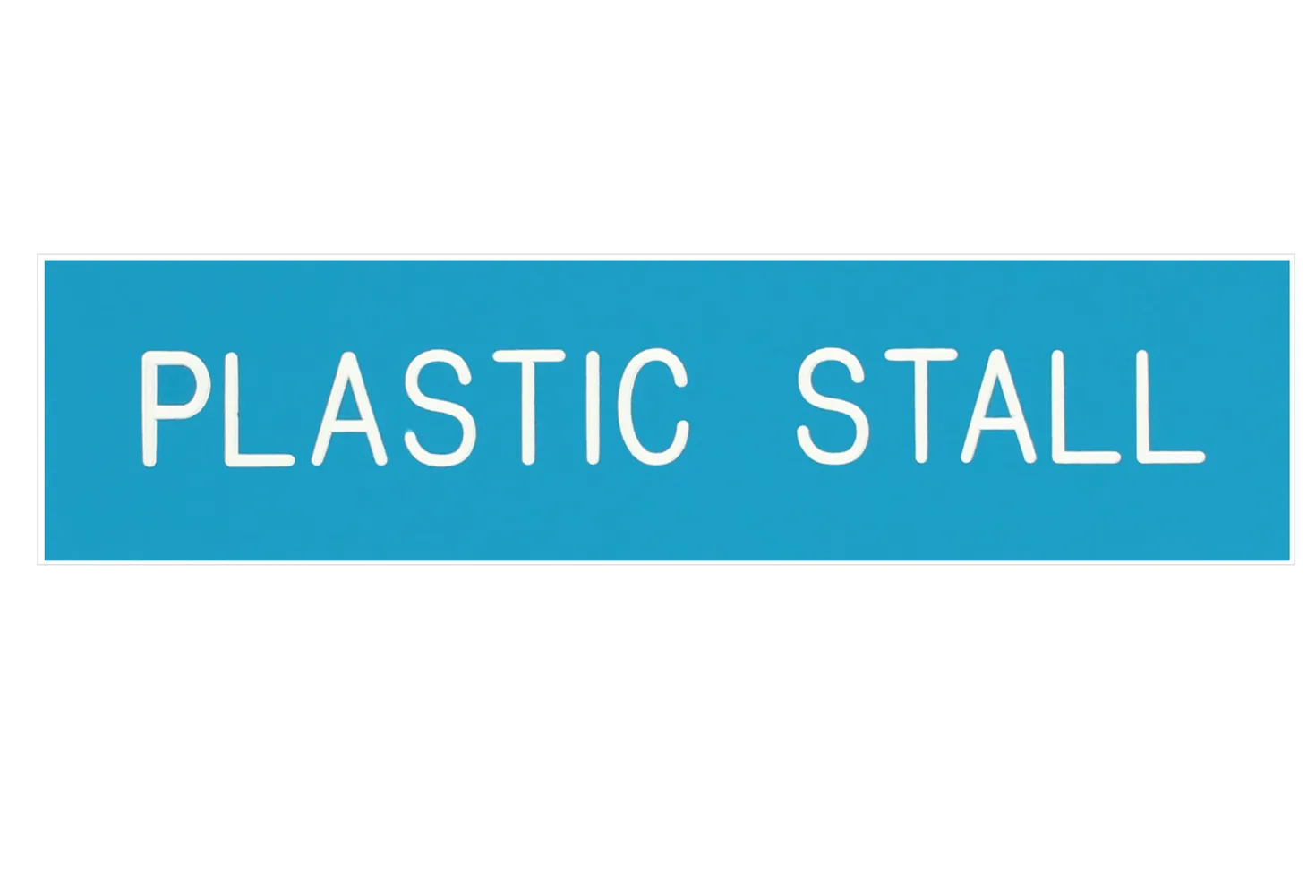 Plastic Stall Plate - 3 lines