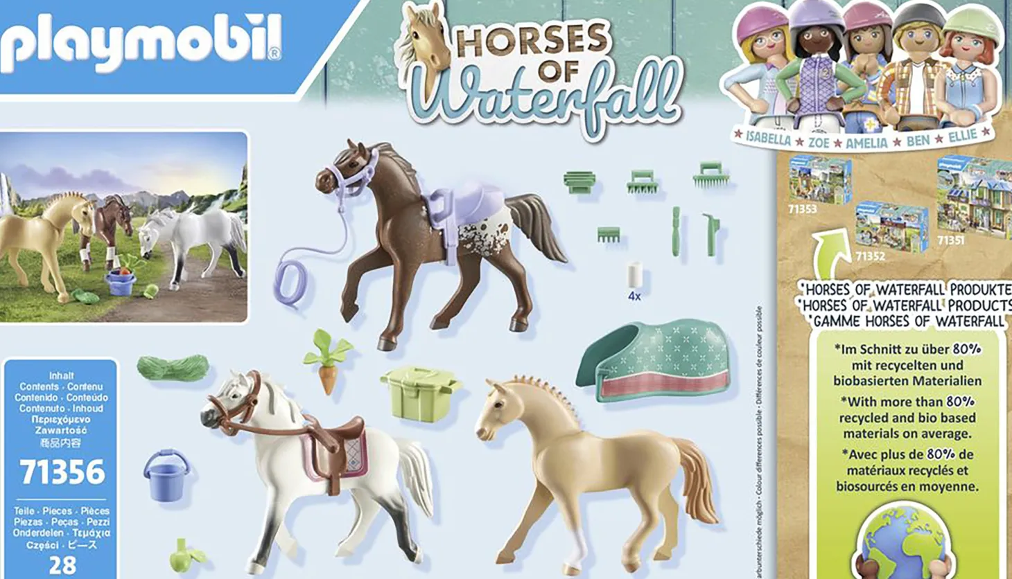 Playmobil® Three Horses Set with Accessories