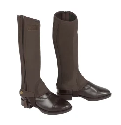 Riding Sport™ Kids’ Synthetic Suede Half Chaps with Silicone Grip Patches