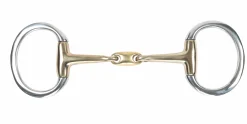 Shires Brass Alloy Flat Ring Eggbutt Bit with Lozenge
