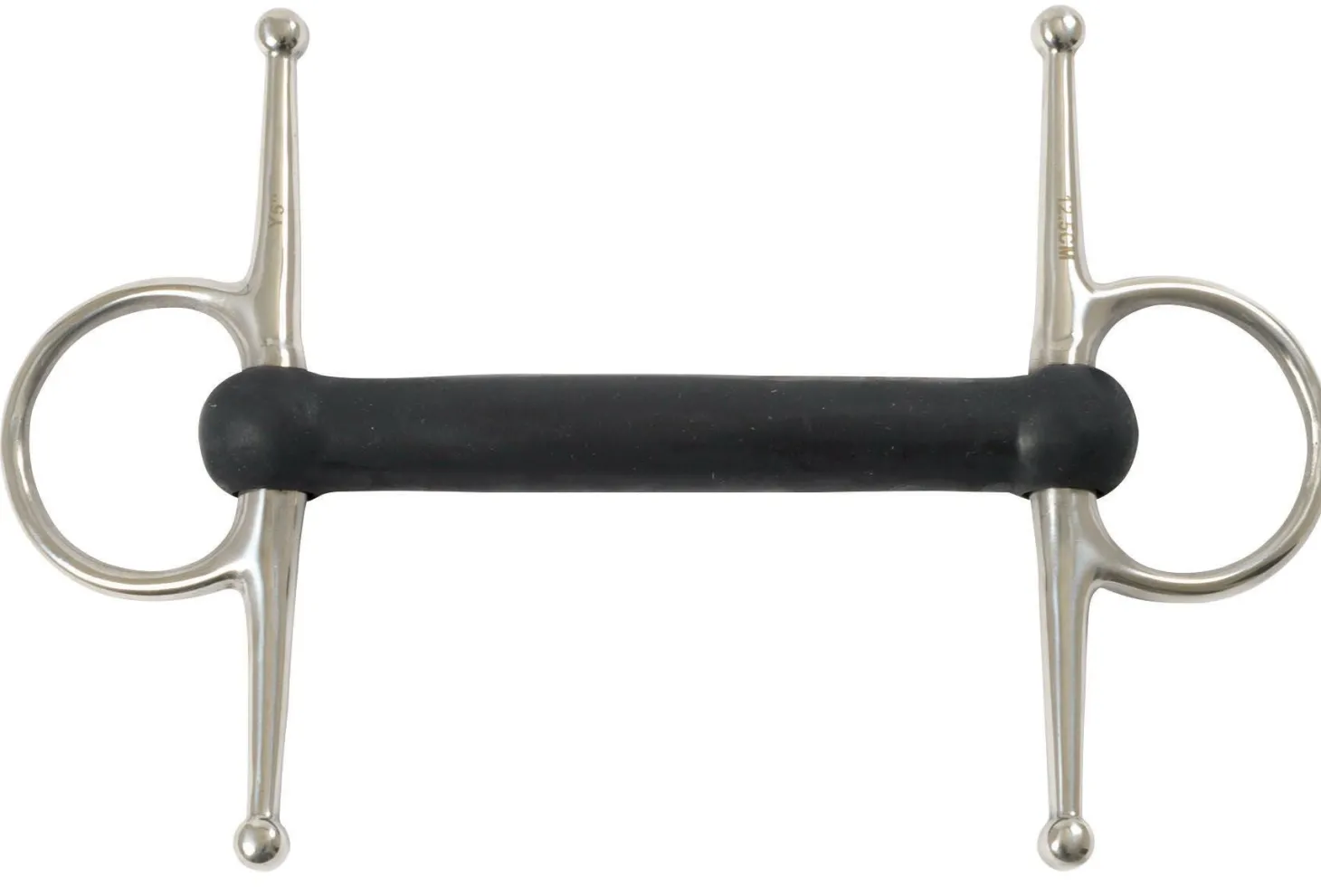 Shires Full Cheek Bit with Flexible Rubber Mullen Mouth