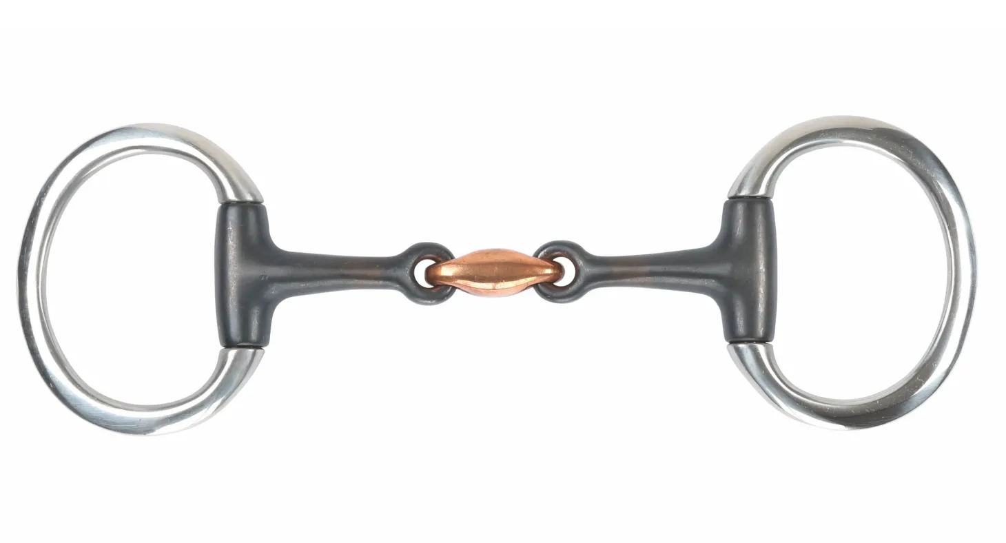 Shires Sweet Iron Flat Ring Eggbutt Bit with Lozenge