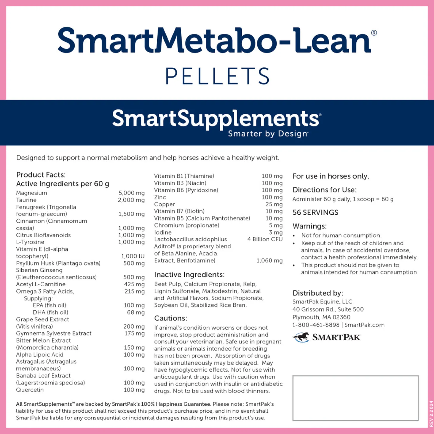 SmartEquine™ SmartMetabo-Lean® Pellets - 7.5 lbs.
