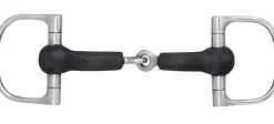 Suffolk™ Hard Rubber Single-Jointed Snaffle D-Ring Bit
