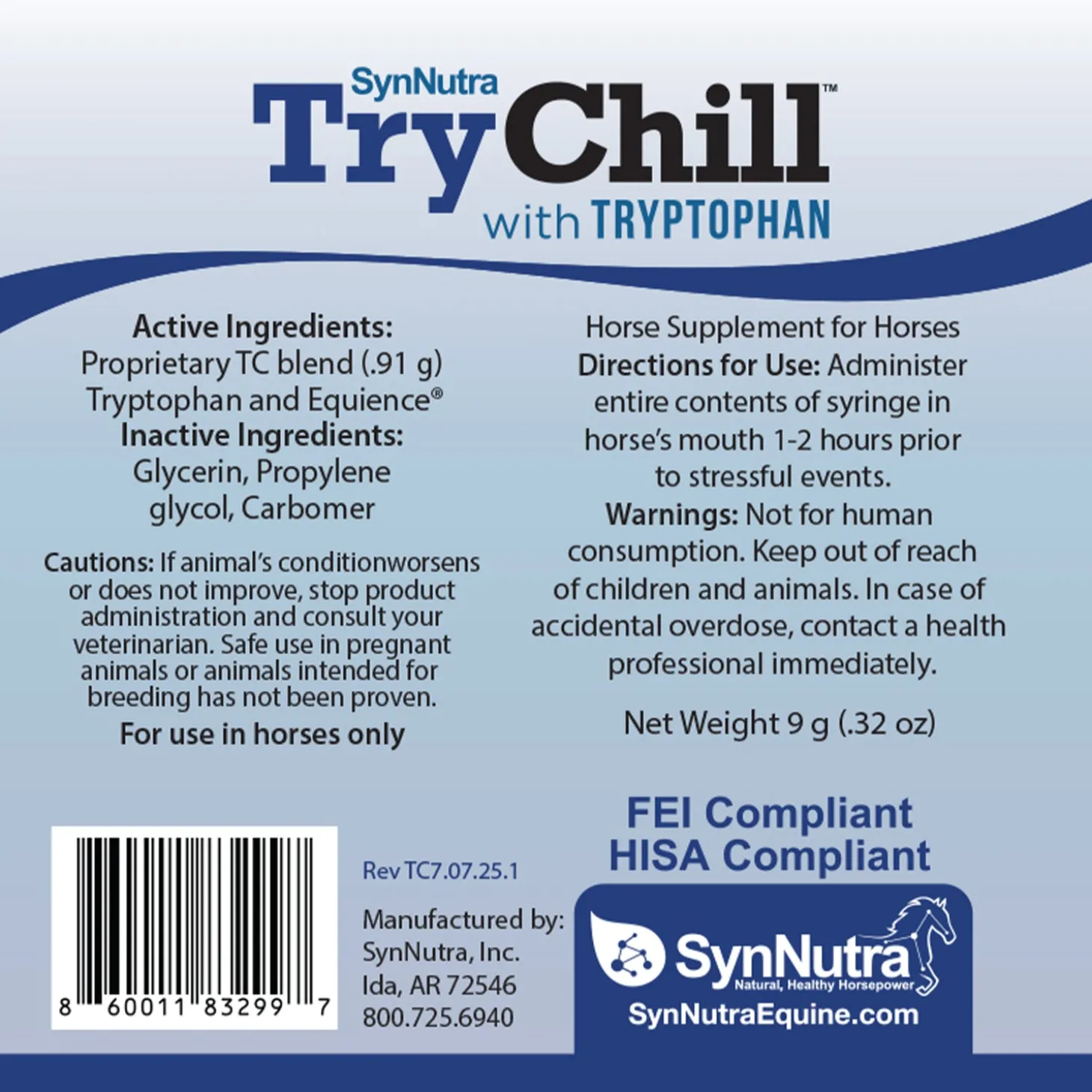 SynNutra Equine® Trychill™ Gel
