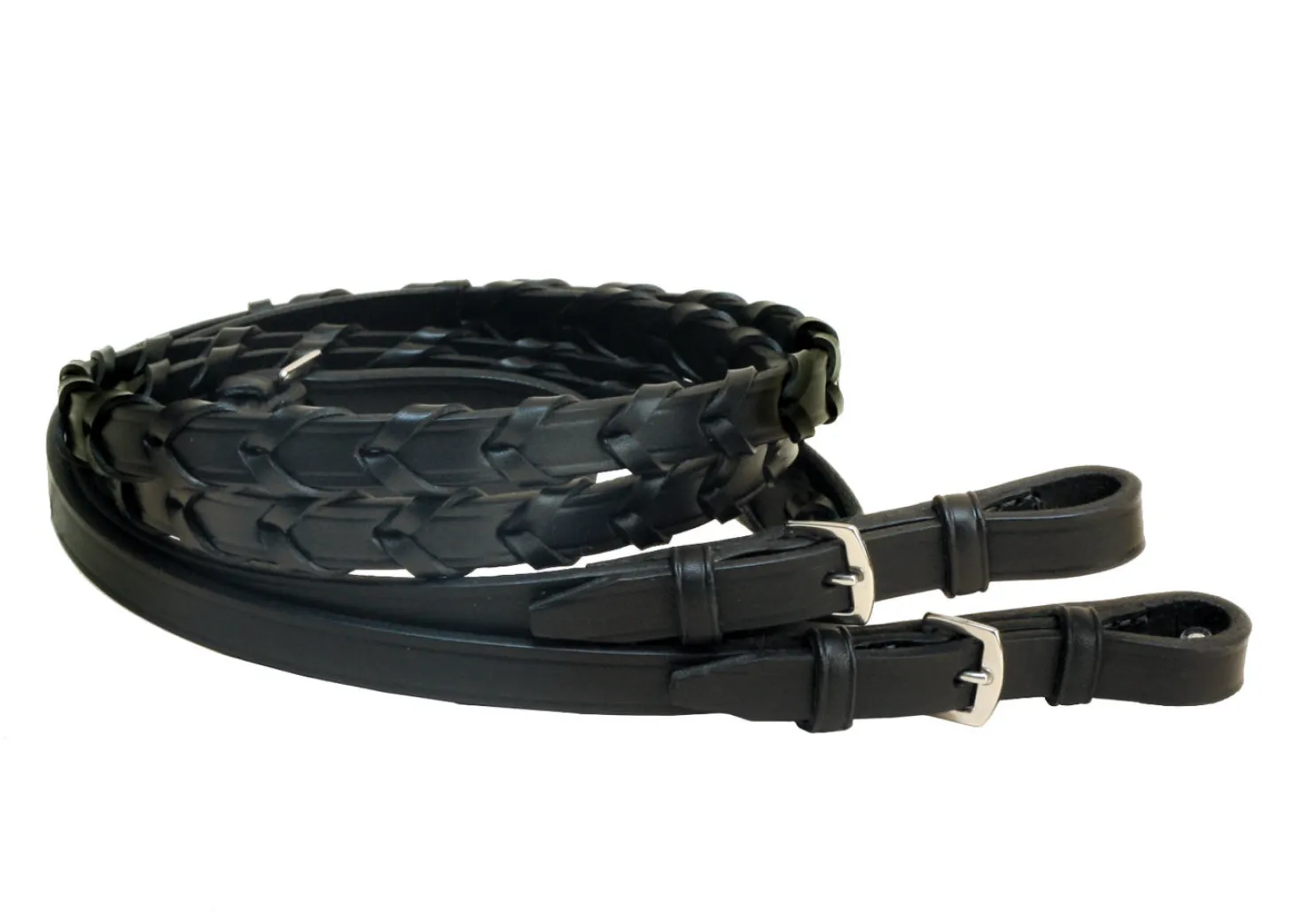 Tory Leather Company 5/8" x 54" Laced Reins with Buckle Bit Ends