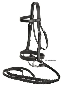 Tory Leather Company Oversize Fox Hunt Bridle with Laced Reins