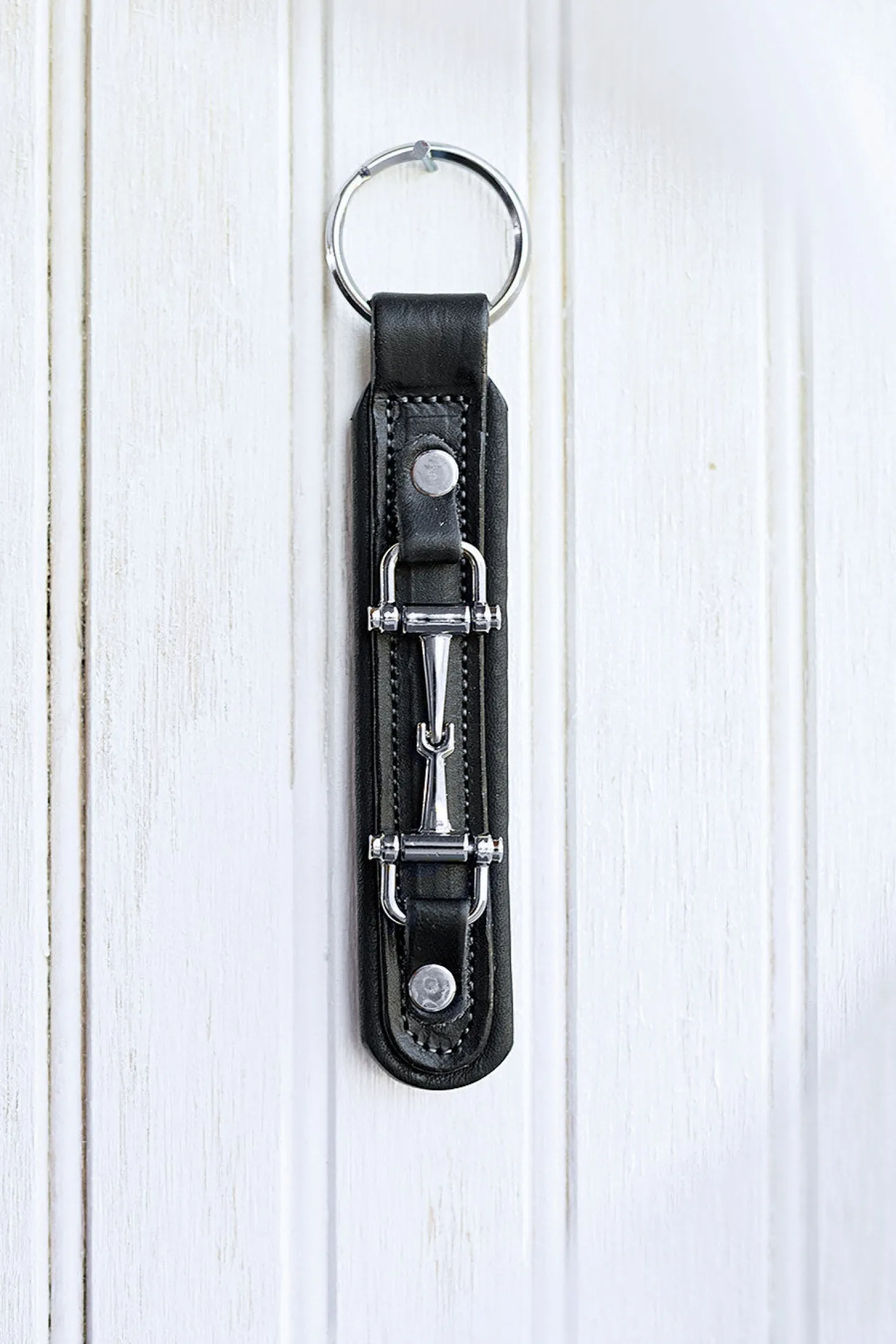 Tory Leather Snaffle Bit Padded Leather Key Chain