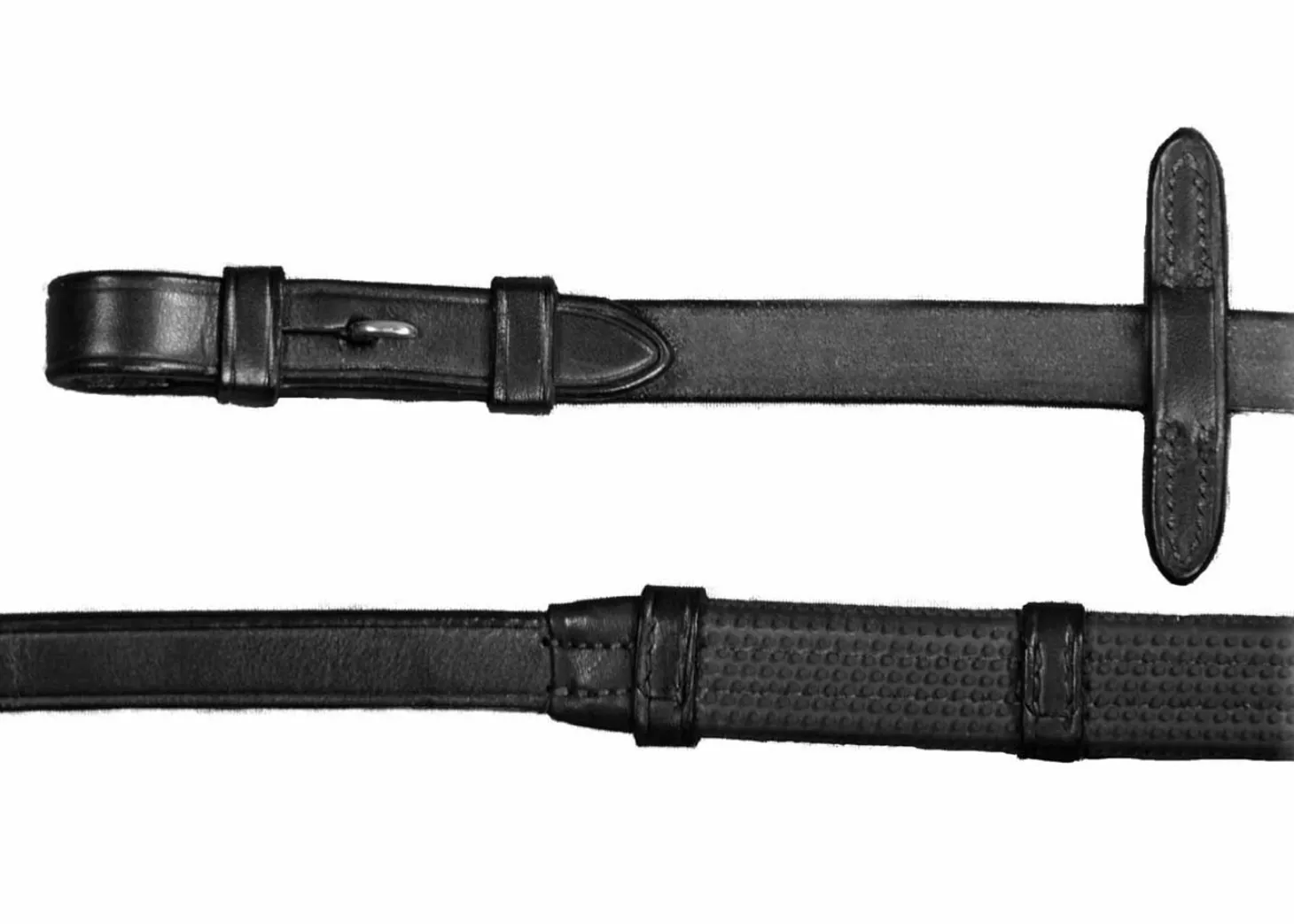 Vespucci Rubber Reins with Stops and Hook Studs