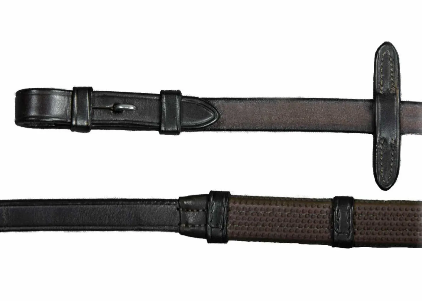 Vespucci Rubber Reins with Stops and Hook Studs
